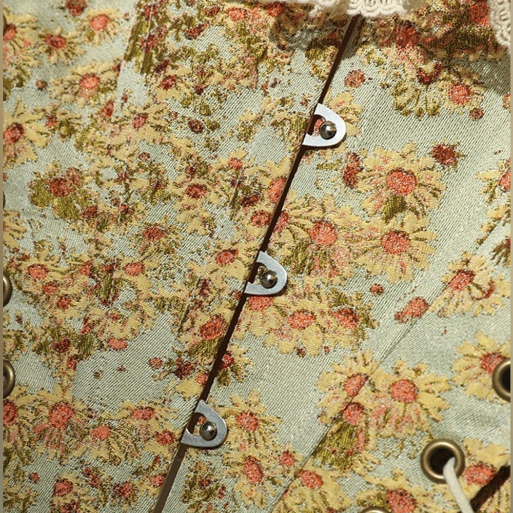 NWT Lacemade Van Gogh Sunflower Corset in XL - Picture 4 of 11